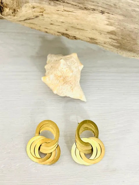 Pendientes  Acero Rayado 18