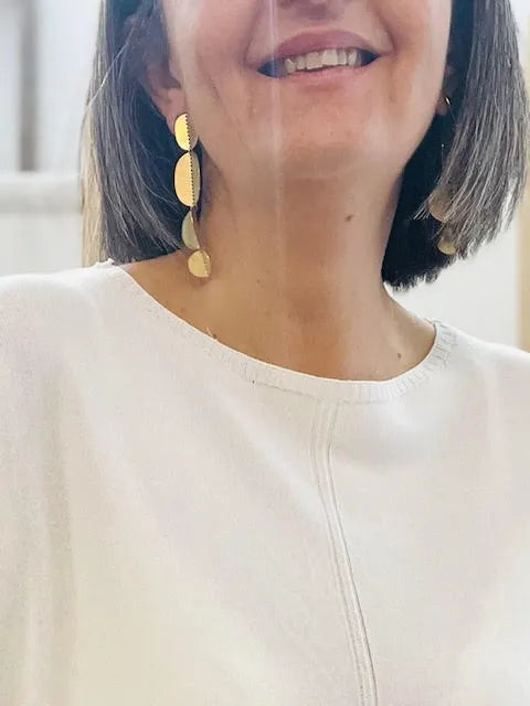 Pendientes  Acero Rayado 14