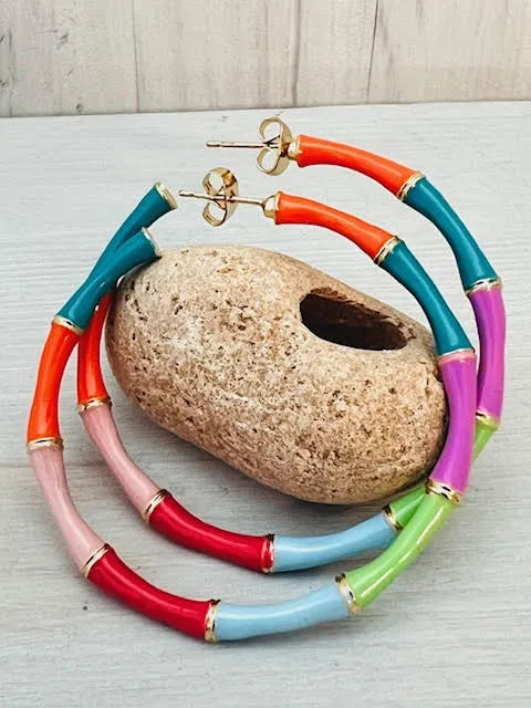 Pendientes  Aros Esmaltados