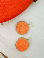 Pendientes Disco Naranja