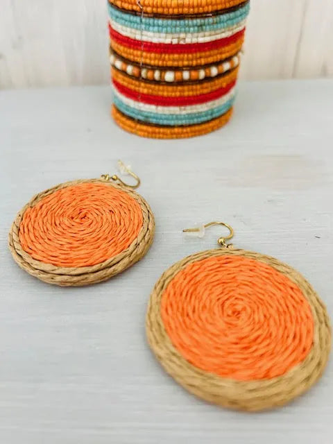 Pendientes Disco Naranja