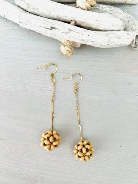 Pendientes Bola Madera