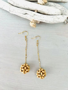 Pendientes Bola Madera
