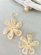 Pendientes Flor Rafia