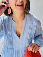 Pendientes Disco Naranja