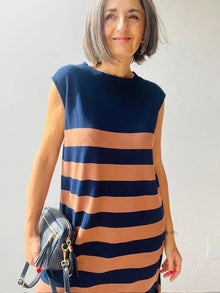 Vestido Punto Rayas M/N