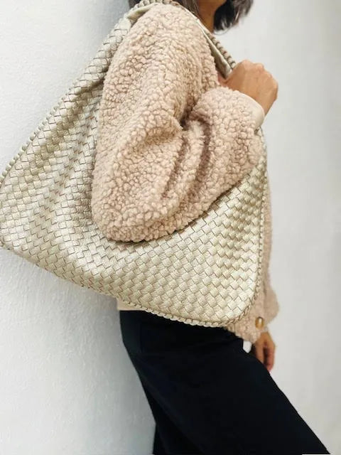 Bolso Trenzado Dorado