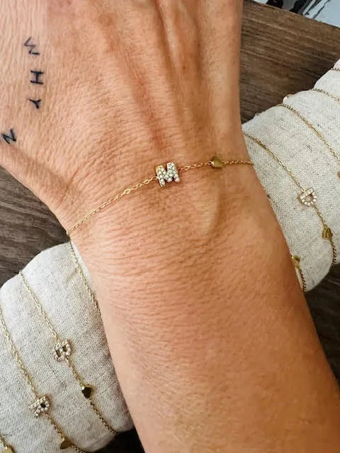 Pulsera Letras Mini Circonios