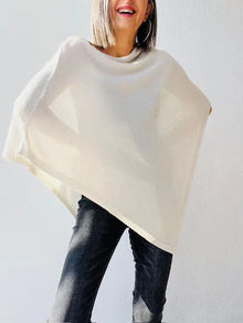 Poncho Punto Metal Blanco