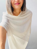 Poncho Punto Metal Blanco