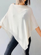 Poncho Punto Metal Blanco