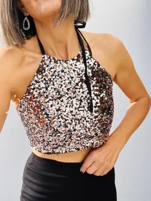 Top Halter Lentejuela Varias