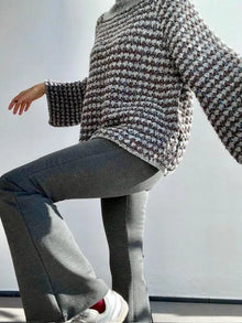 Pantalones Malla  Flare Gris