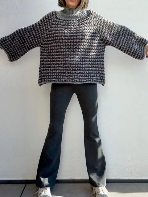 Pantalones Malla  Flare Gris