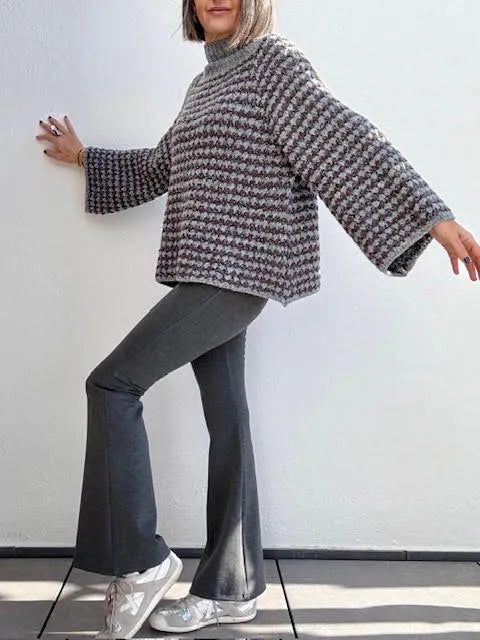Pantalones Malla  Flare Gris