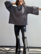 Pantalones Malla  Flare Gris