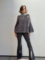 Pantalones Malla  Flare Gris