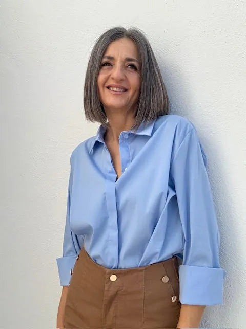 Camisa Martina Celeste