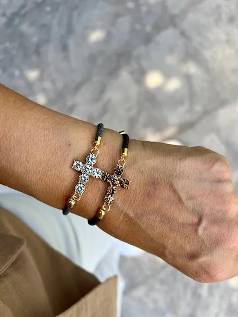 Pulsera Cruz Cristal