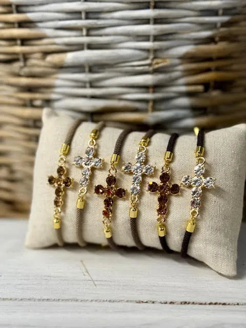 Pulsera Cruz Cristal