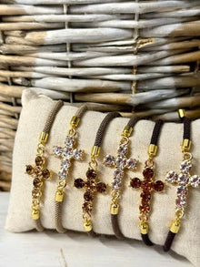 Pulsera Cruz Cristal