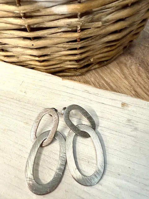 Pendientes  Acero Rayado 22