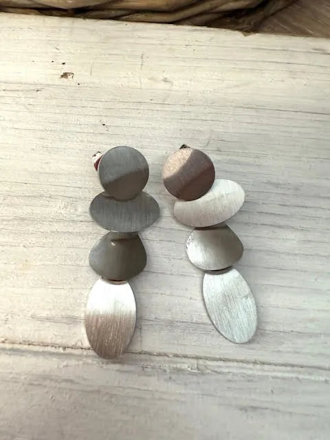 Pendientes  Acero Rayado 24