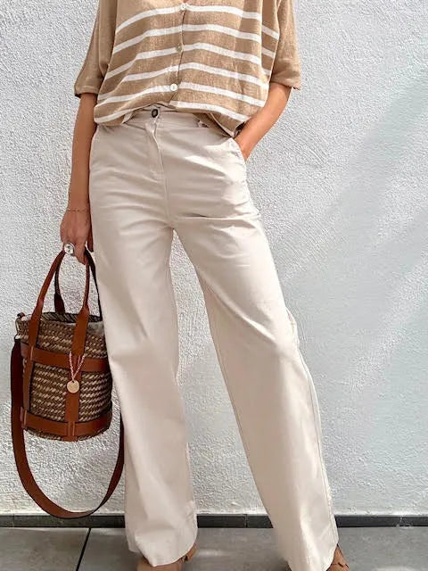 Pantalones Chino Beige Low