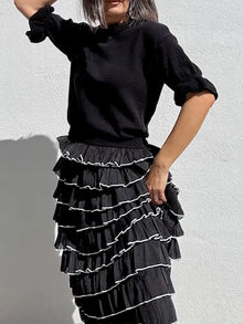 Falda Volantes Negro
