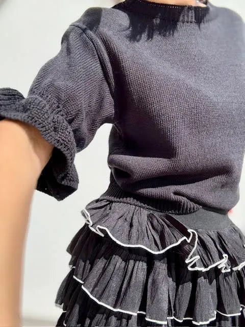 Falda Volantes Negro