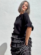Falda Volantes Negro
