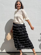 Falda Volantes Negro