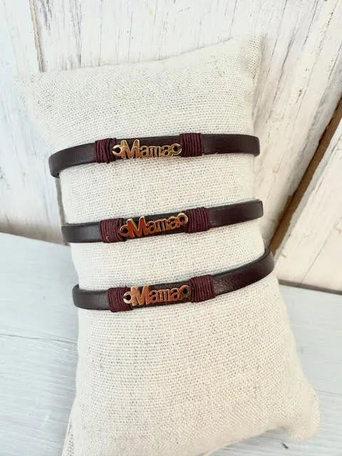 Pulsera Cuero Mama