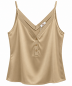 Top Pico Botones Camel