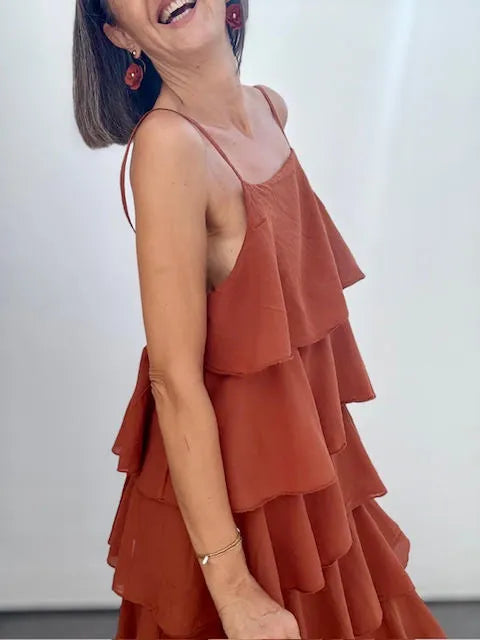 Vestido Volantes Caldera