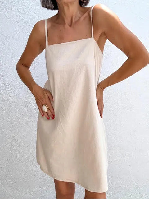Vestido Amarena Beige