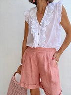 Shorts Lino Rosa