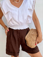 Shorts Lino Marrón