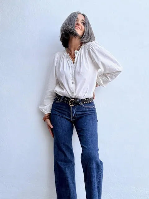 Pantalones Tejanos Rectos Dobladillo