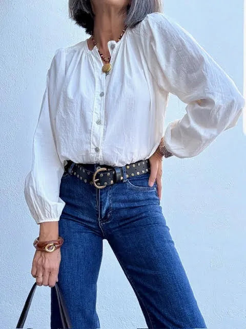 Pantalones Tejanos Rectos Dobladillo