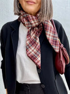 Pañuelo Cuadro Ingles Burdeos