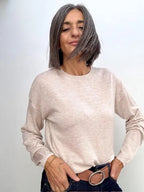 Jersey Merino Manga Larga Beige