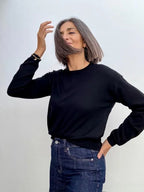 Jersey Merino Manga Larga Negro