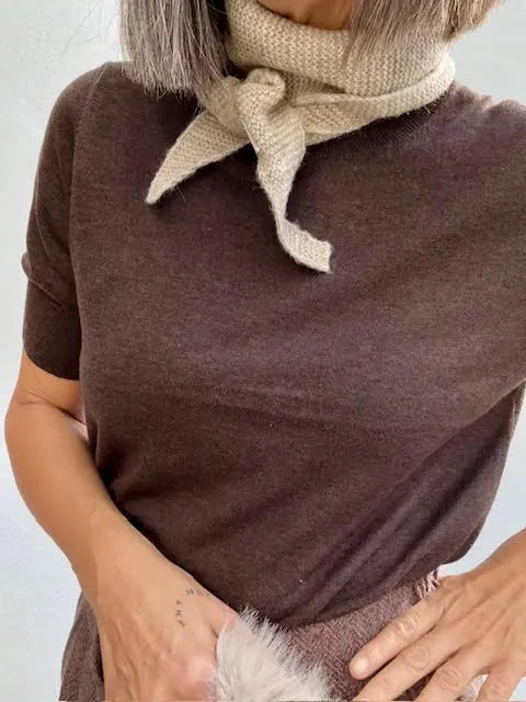 Pañuelo Punto Liso Beige