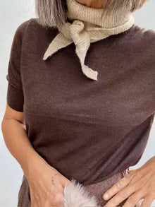Pañuelo Punto Liso Beige
