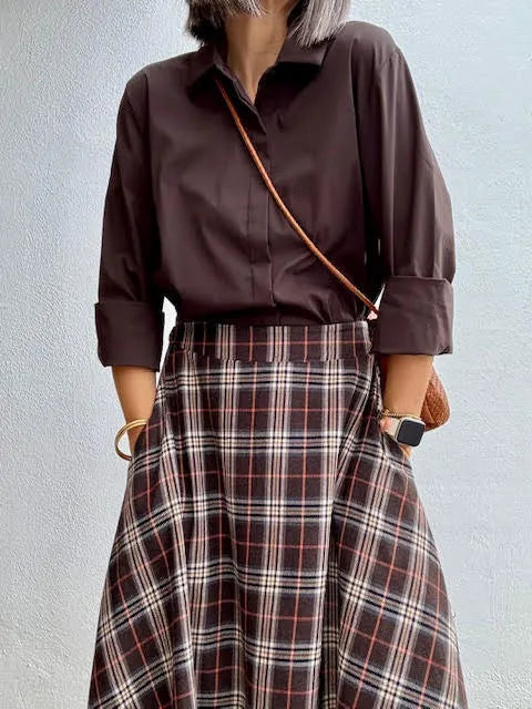 Camisa Helena Marrón Choco