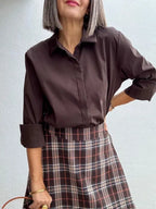 Camisa Helena Marrón Choco