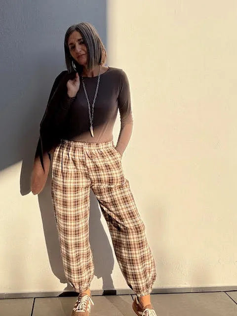 Pantalones Cuadros Bombacho