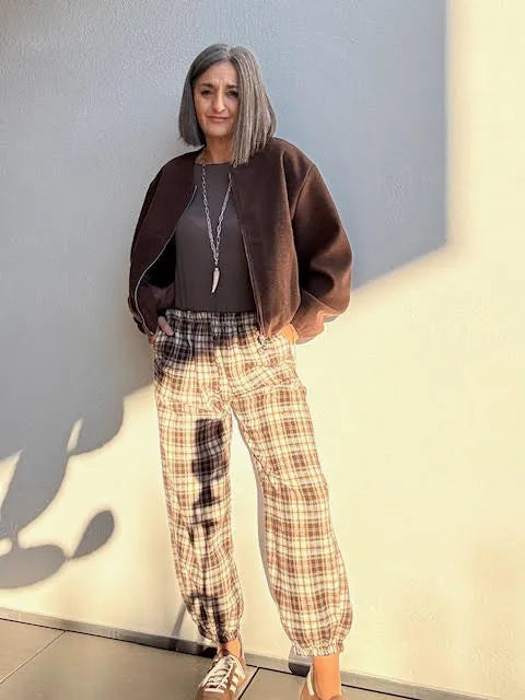 Pantalones Cuadros Bombacho