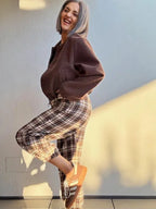 Pantalones Cuadros Bombacho